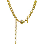 Riviera Crystal Magnetic Closure Necklace (Goldtone)