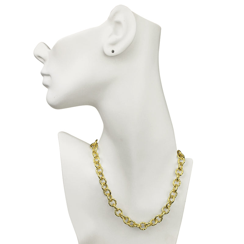Riviera Crystal Magnetic Closure Necklace (Goldtone)