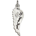 Fly Home Angel Open Ring Charm (Sterling Silvertone)