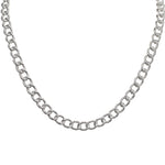 The Paris Chain Necklace With Seaview Moon Magnetic Closure (Sterling Silvertone)