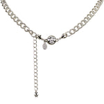 The Paris Chain Necklace With Seaview Moon Magnetic Closure (Sterling Silvertone)