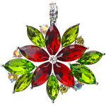 Poinsettia Passion Magnetic Enhancer (Sterling Silvertone)