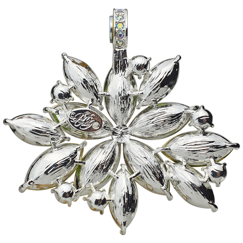 Poinsettia Passion Magnetic Enhancer (Sterling Silvertone)
