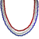 Crystal Freedom 3 Strand Detachable Necklace (Goldtone)