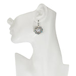 Galaxy Goddess Seaview Moon Leverback Earrings (Silver Ox/Stormy)