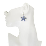 Magical Starfish Leverback Earrings (Sterling Silvertone)