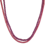 Set of 2 Mystic Cord Necklaces (Goldtone/Pink/Mauve)