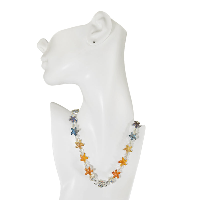 Magical Crystal Starfish Magnetic Interchangeable Necklace (Sterling Silvertone)