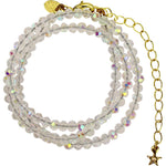Shimmer Bead 18" Necklace (Goldtone/Crystal Ab)