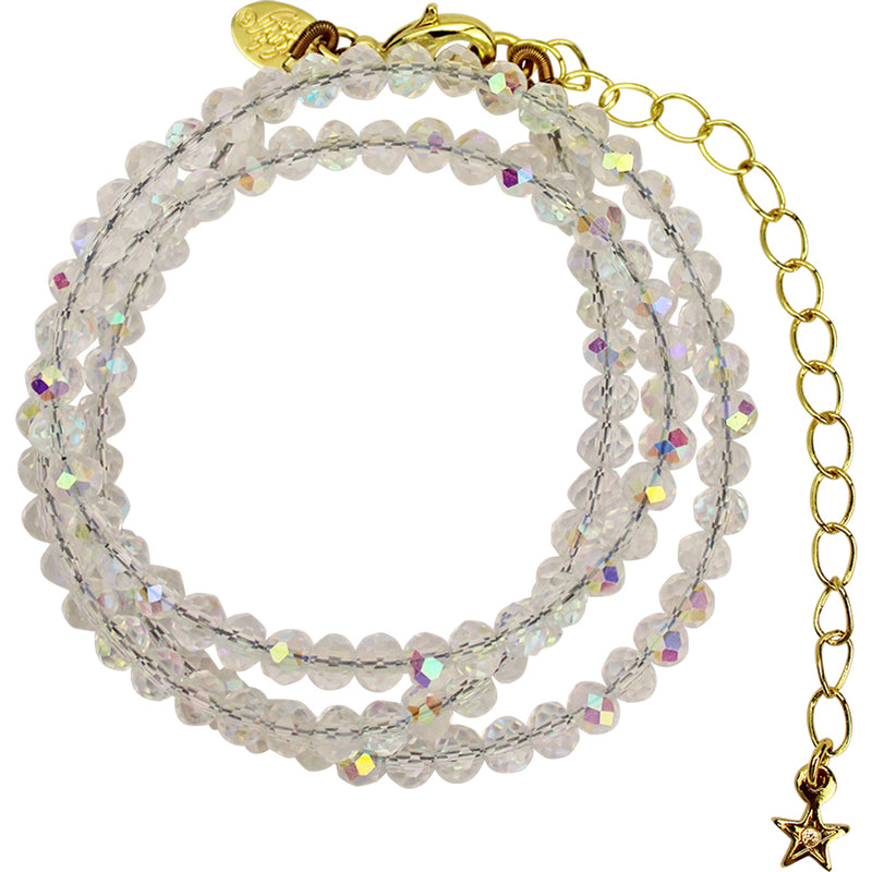 Shimmer Bead 18" Necklace (Goldtone/Crystal Ab)
