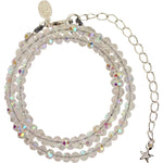 Shimmer Bead 18" Necklace (Sterling Silvertone/Crystal Ab)