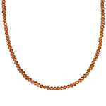 Shimmer Bead 18" Necklace (Sterling Silvertone/Burnt Orange)