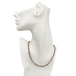 Shimmer Bead 18" Necklace (Brasstone/Mystic Iridis)