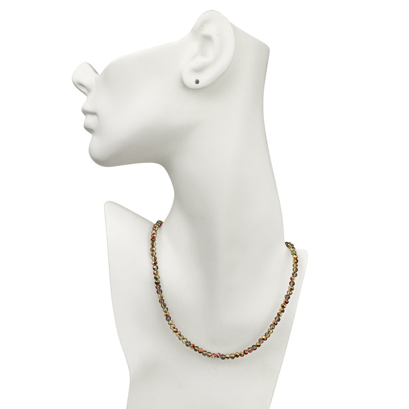 Shimmer Bead 18" Necklace (Brasstone/Mystic Iridis)