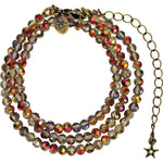 Shimmer Bead 18" Necklace (Brasstone/Mystic Iridis)