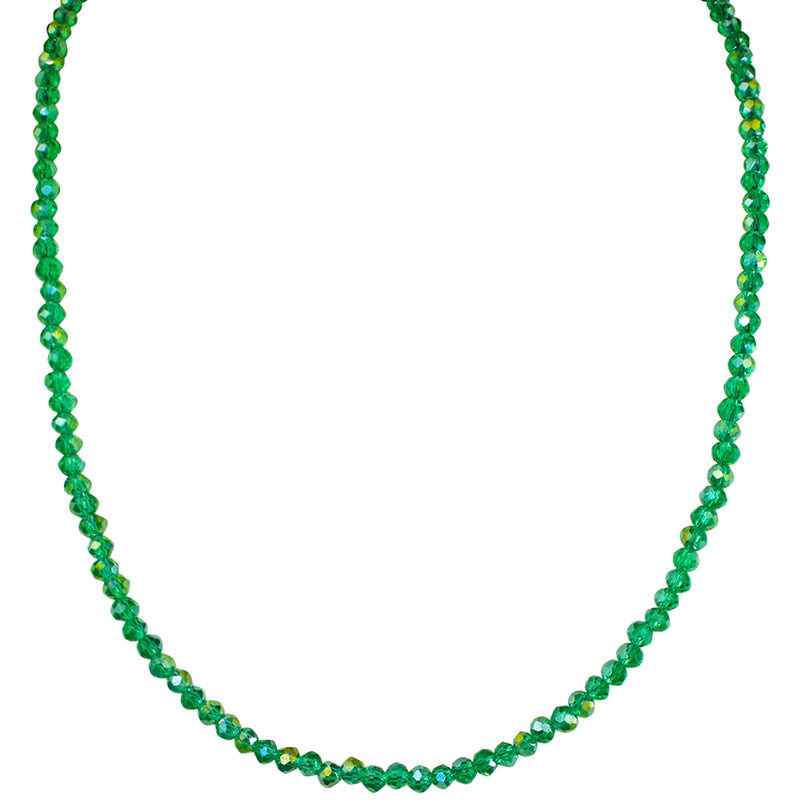Shimmer Bead 18" Necklace (Sterling Silvertone/Mermaid Azure)