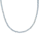 Shimmer Bead 18" Necklace (Sterling Silvertone/White Opal)