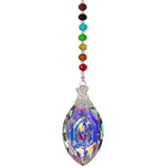 Rainbow Bridge Navette Crystal Shimmer With Free Brilliant Emerald Cut Petite Leverback Earrings (Goldtone/Ruby Red)