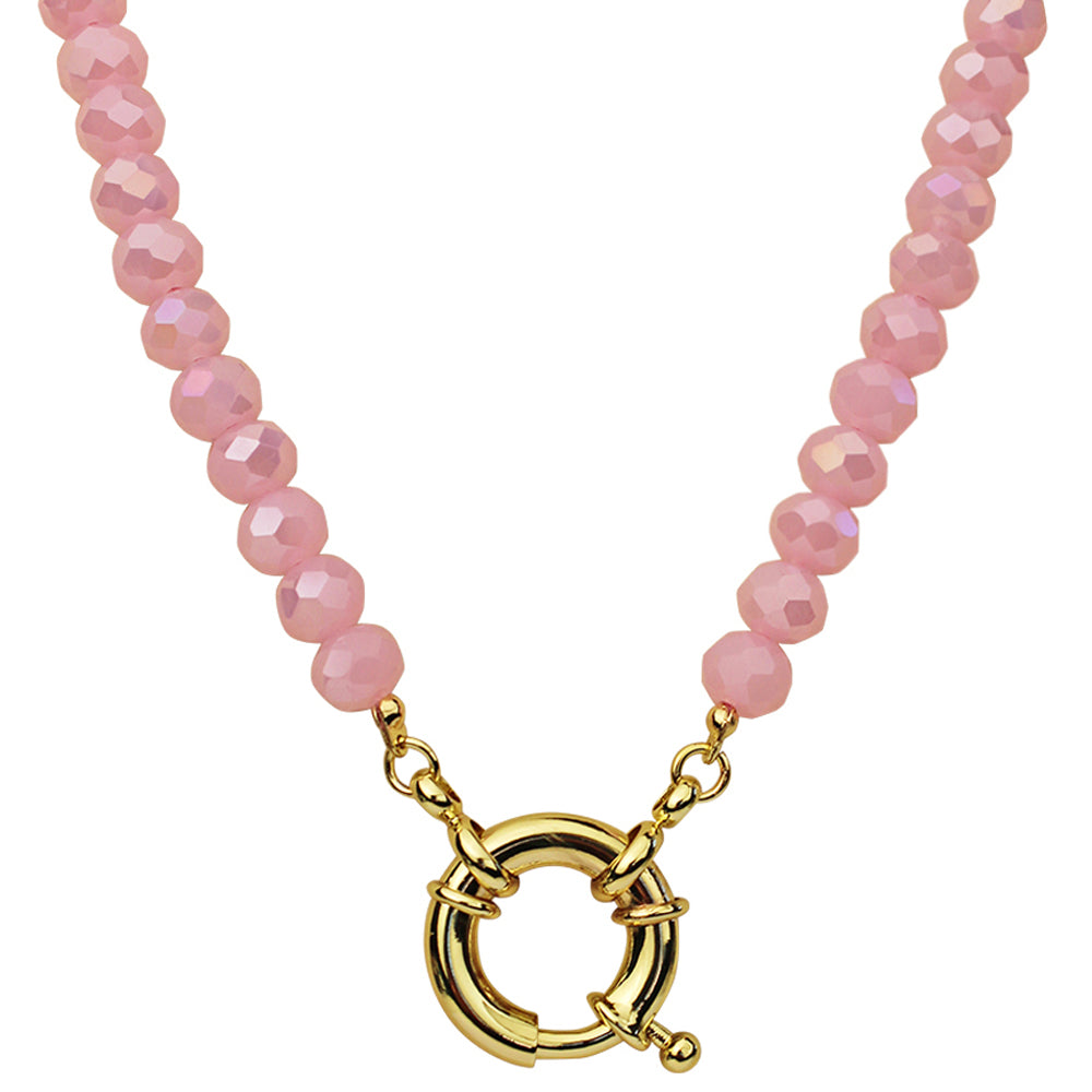 Crystalized 8mm Beaded Sailor Clasp Charm 18