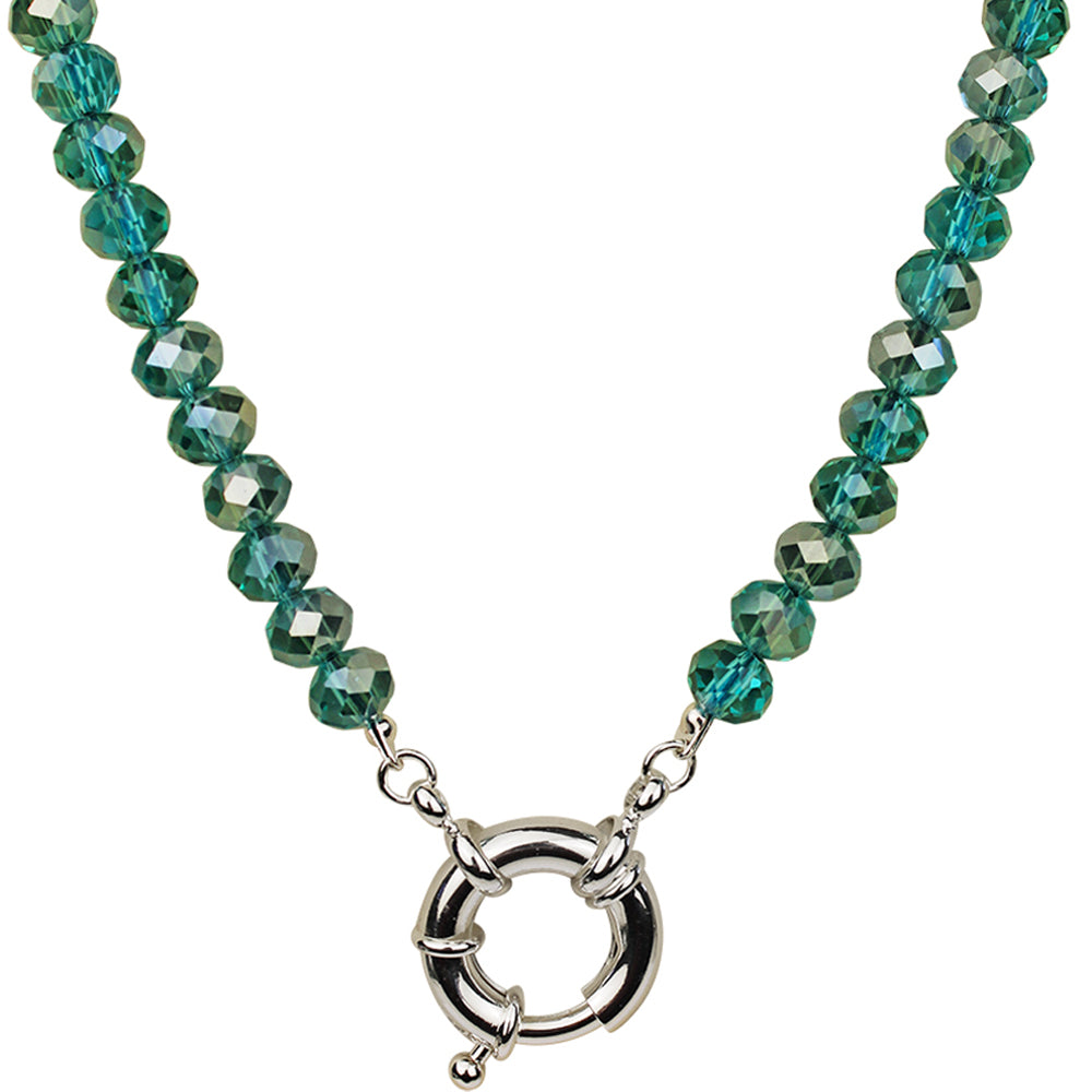 Crystalized 8mm Beaded Sailor Clasp Charm 18