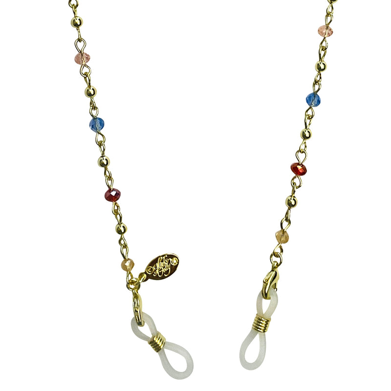 "One Of A Kind" Beaded Beauty Ear Bud/Eye Glasses Leash (Goldtone)