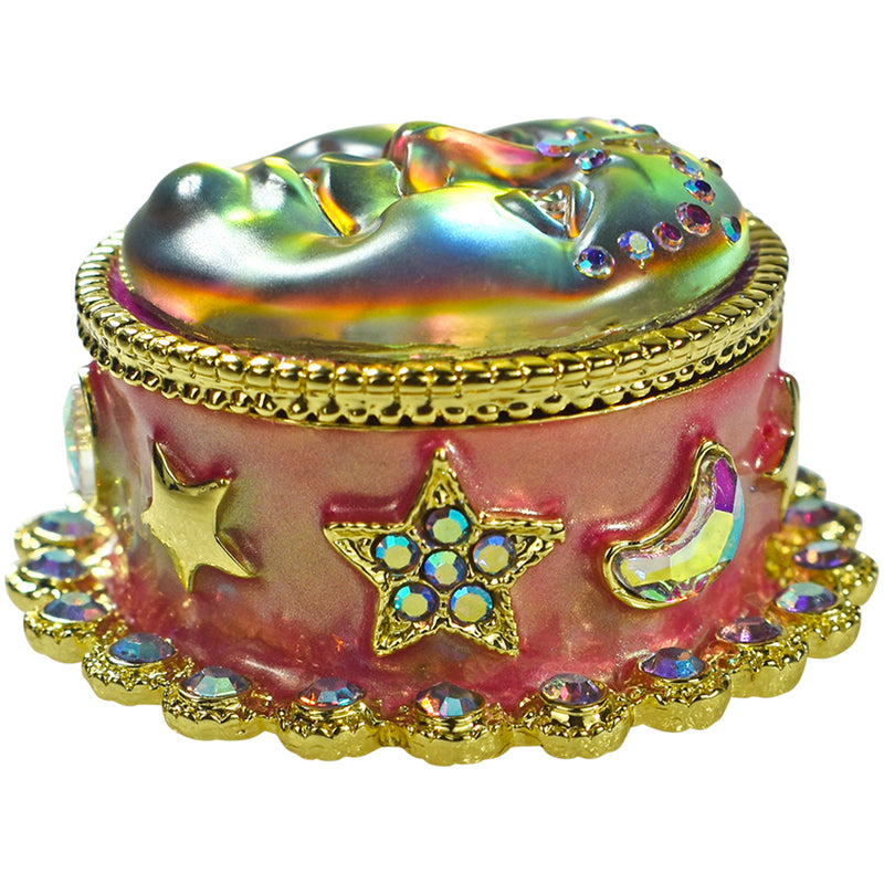 Venus Seaview Moon 35mm Starlight Trinket Box (Goldtone/Mystic Iridis)