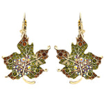 Falling Leaves Leverback Earrings (Goldtone)