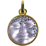 Goddess Seaview Moon 25mm Open Ring Charm (Goldtone/Twilight Purple)