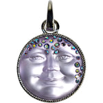 Goddess Seaview Moon 25mm Open Ring Charm (Silvertone/Twilight Purple)