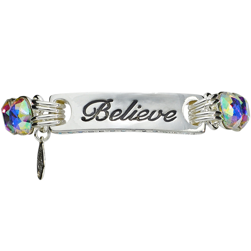 Believe In The Magic Crystal Bracelet (Sterling Silvertone)