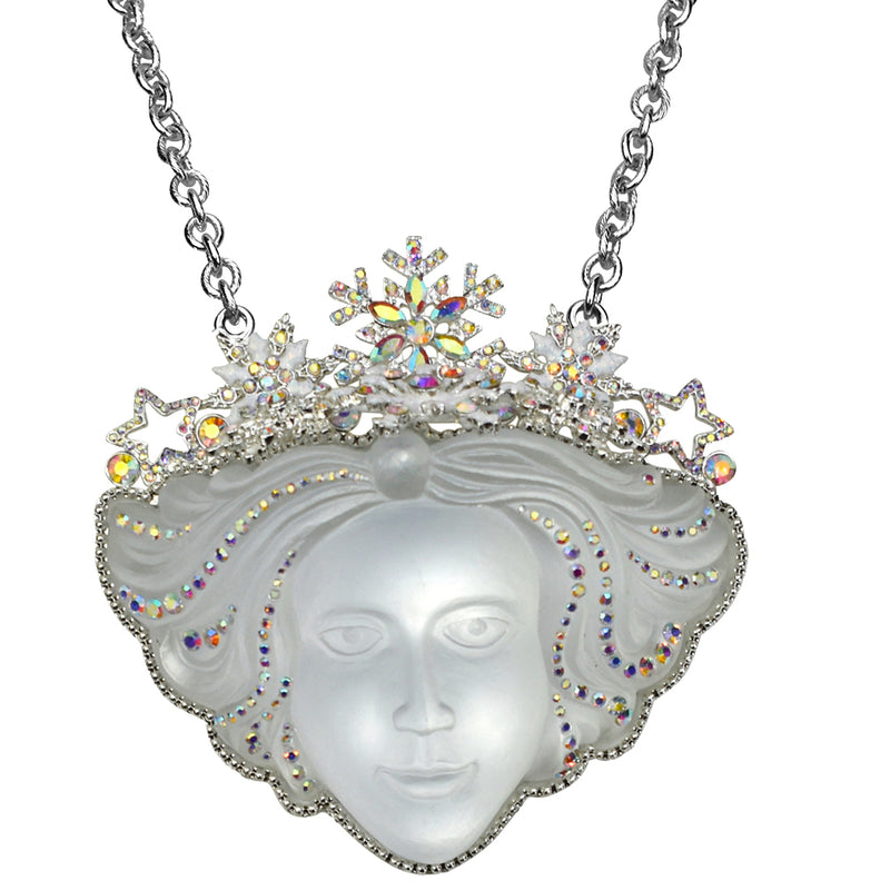 Dream Queen Ornament Necklace (Sterling Silvertone)
