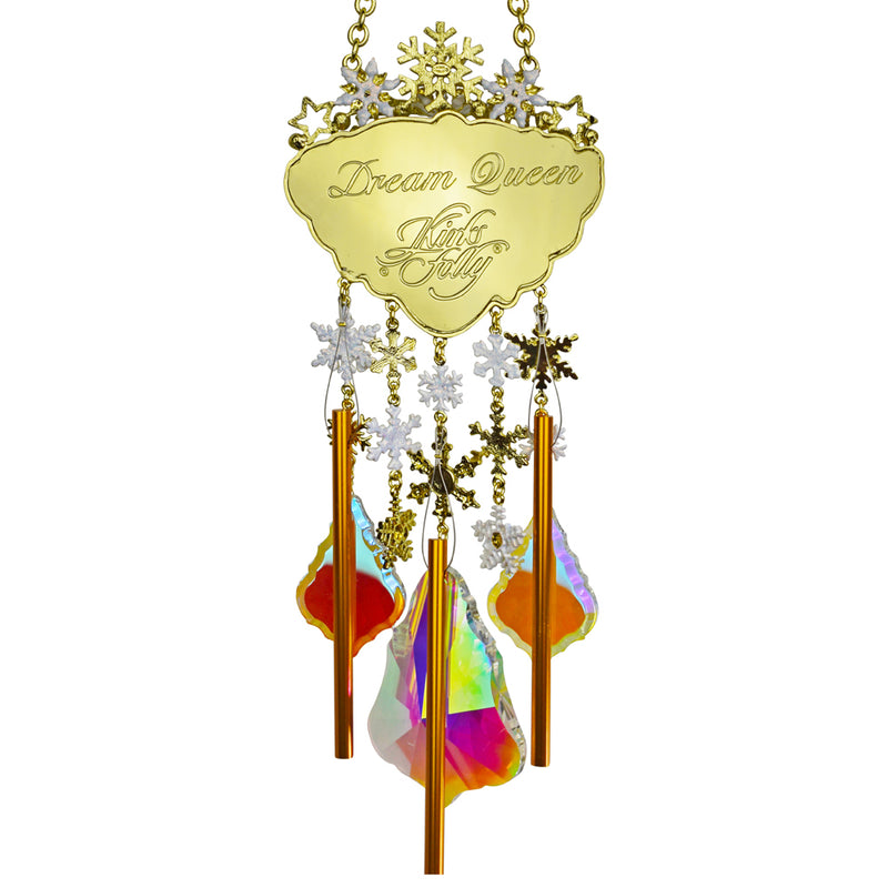 Dream Queen Crystal Wonder Wind Chime (Goldtone)