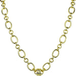 Diva Oval Link Magnetic Interchangeable Necklace (Goldtone)