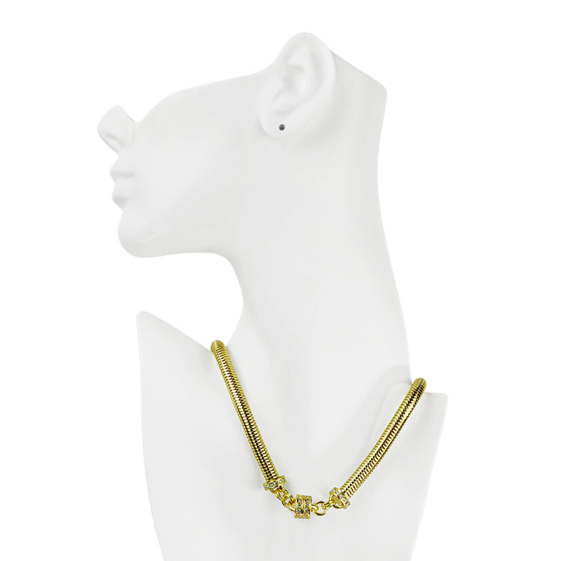 Snake Chain 18" Magnetic Interchangeable Necklace (Goldtone)