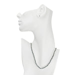 Shimmer Bead 32" Necklace (Sterling Silvertone/Hematite)
