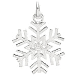 Crystal Dream Snowflake Open Ring Charm (Sterling Silvertone)