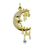 Dancing In The Moonlight Open Ring Charm (Goldtone)