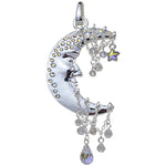 Dancing In The Moonlight Open Ring Charm (Sterling Silvertone)