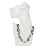 Empress Petite Oval Magnetic Interchangeable Necklace (Sterling Silvertone)