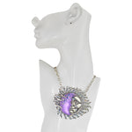 Sunshine Illusion Seaview Moon Shadow Ornament/Necklace (Silver Ox/Violet Illusion)