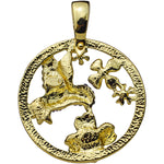 Hummingbird Delight Foldover Pendant (Goldtone)