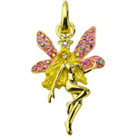45th Anniversary Special Queen Of The Fairies Open Ring Charm with Necklace (Goldtone)