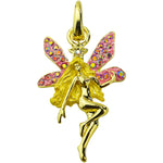 Queen Of The Fairies Open Ring Charm (Goldtone)