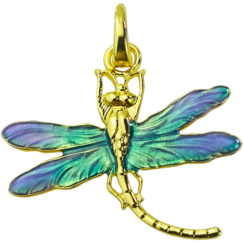 Dragonfly Dream Open Ring Charm (Goldtone)