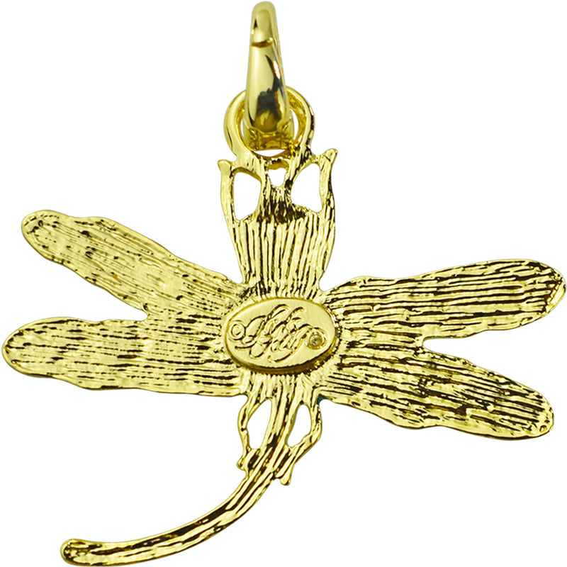 Dragonfly Dream Open Ring Charm (Goldtone)