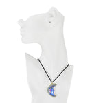 Venus Illusion Moon Shadow 35mm Cord Necklace (Goldtone/Blue Illusion)