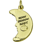 Mystic Venus Moon Shadow 35mm Open Ring Charm (Goldtone/Iridis)