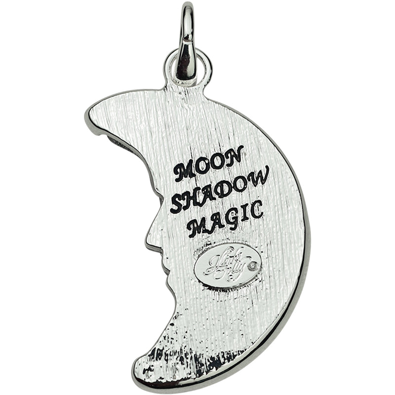 Mystic Venus Moon Shadow 35mm Open Ring Charm (Sterling Silvertone/Iridis)