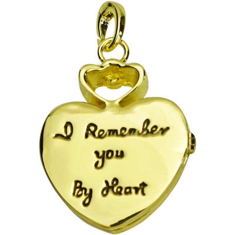 I Remember You By Heart Locket Open Ring Charm (Goldtone/Crystal AB)