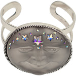 "One Of A Kind" Venus 50mm Seaview Moon Cuff Bracelet (Sillver Ox/Stormy Grey)